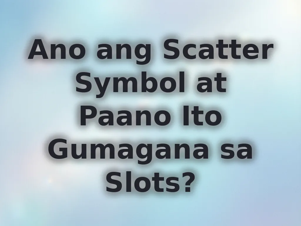 Scatter Symbol Guide